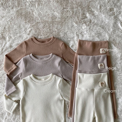 Baby BH Rib Mockneck Top and Pants Set (3 - 18m) - 3 Colors kids outfit