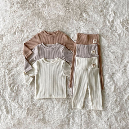 Baby BH Rib Mockneck Top and Pants Set (3 - 18m) - 3 Colors kids outfit