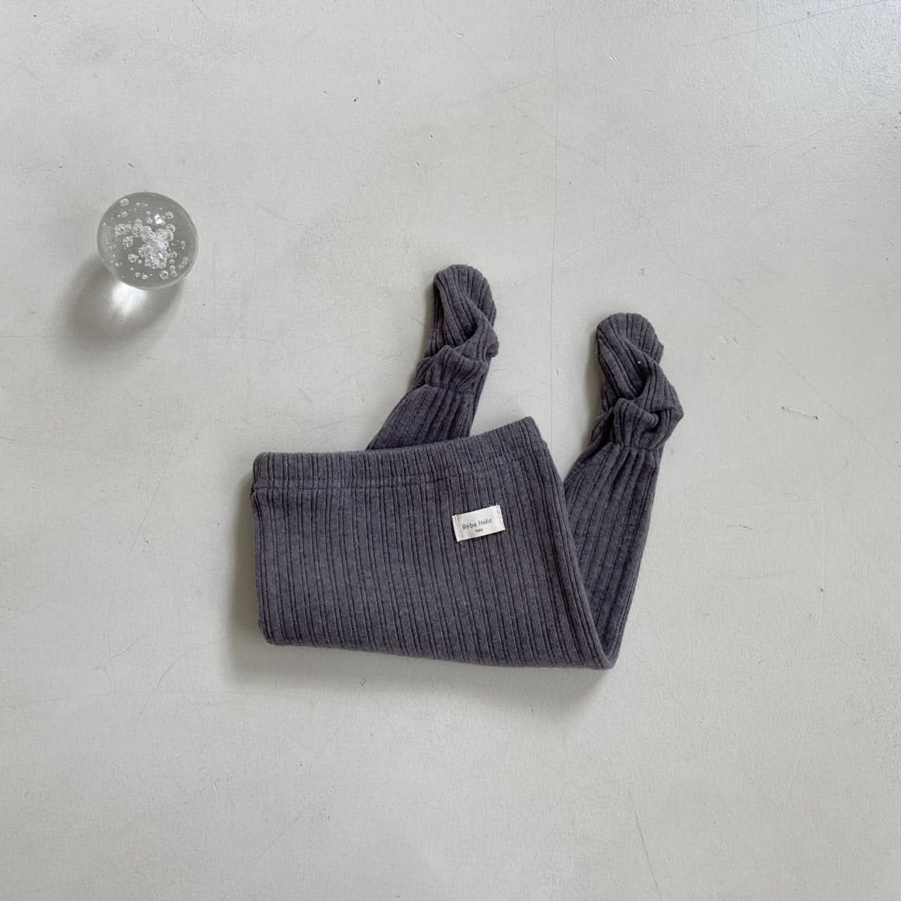 Baby BH Ribbed Footed Warm Leggings (3 - 18m) - 4 Colors kids outfit