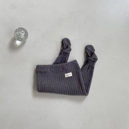 Baby BH Ribbed Footed Warm Leggings (3 - 18m) - 4 Colors kids outfit