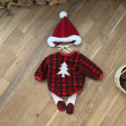 Baby BH W24 Tartan Footed Warm Leggings (3 - 18m) - 2 Colors kids outfit