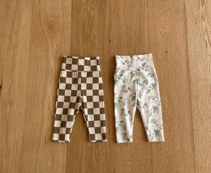 Baby Bodysuit and Leggings Set (3 - 18m) - Checkered kids outfit