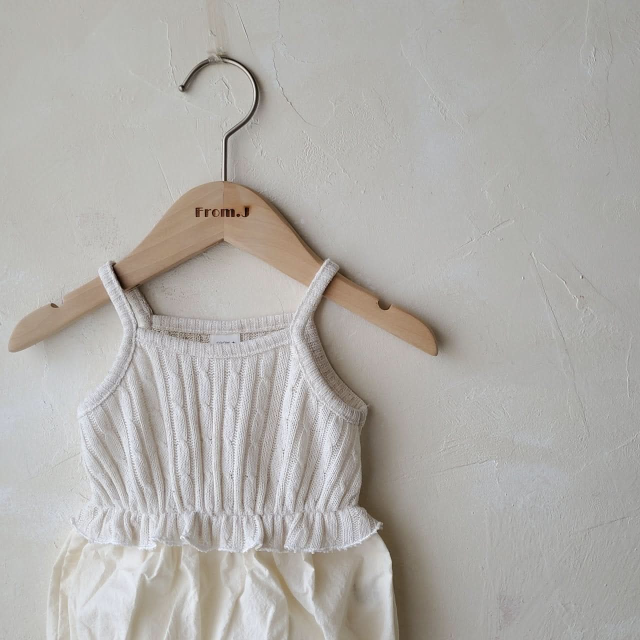 Baby Cable Knit Sleeveless Top Romper (3 - 18m) - Ivory kids outfit