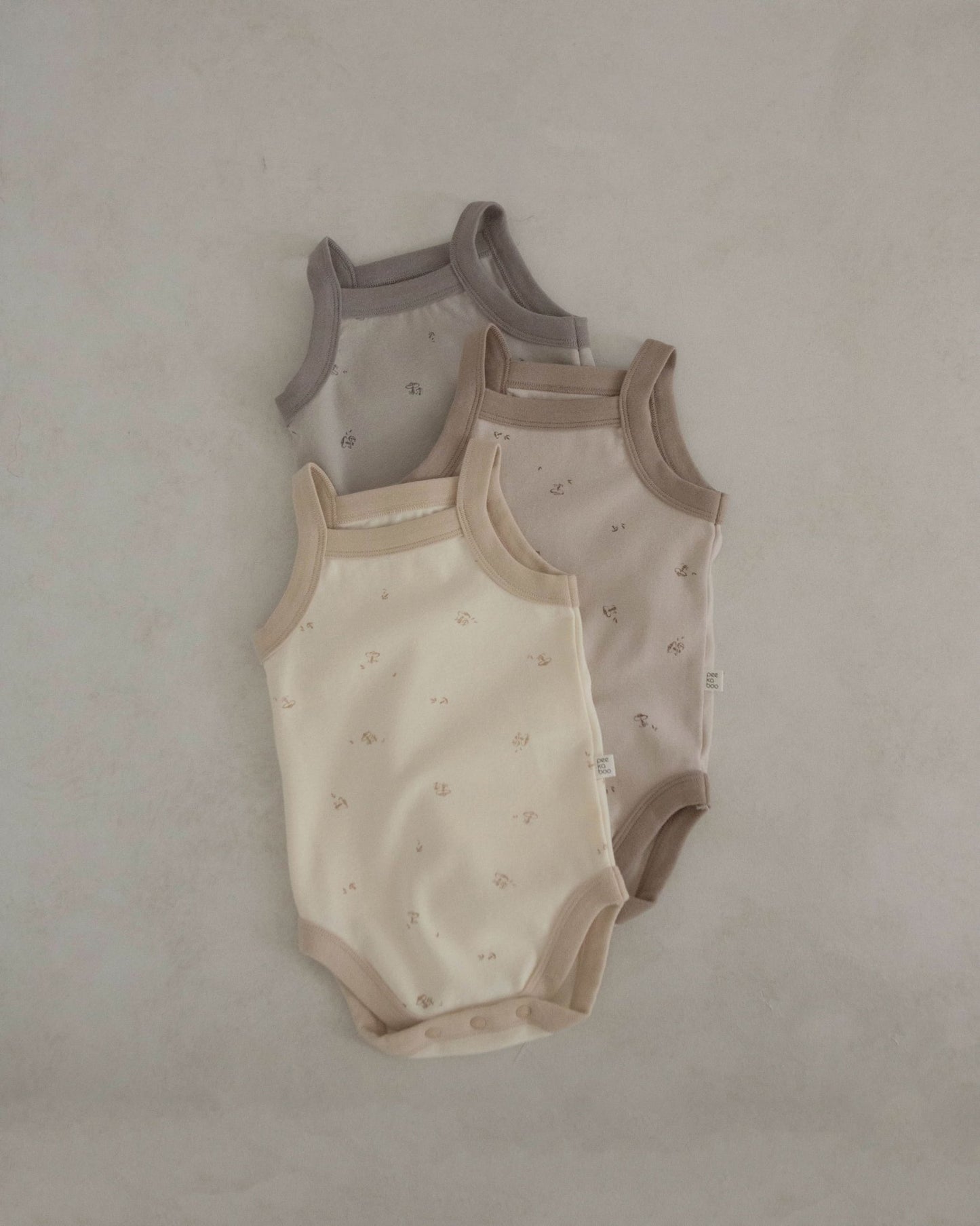 Baby Contrast Trim Mushroom Cami Romper (3 - 18m) - 3 Colors kids outfit