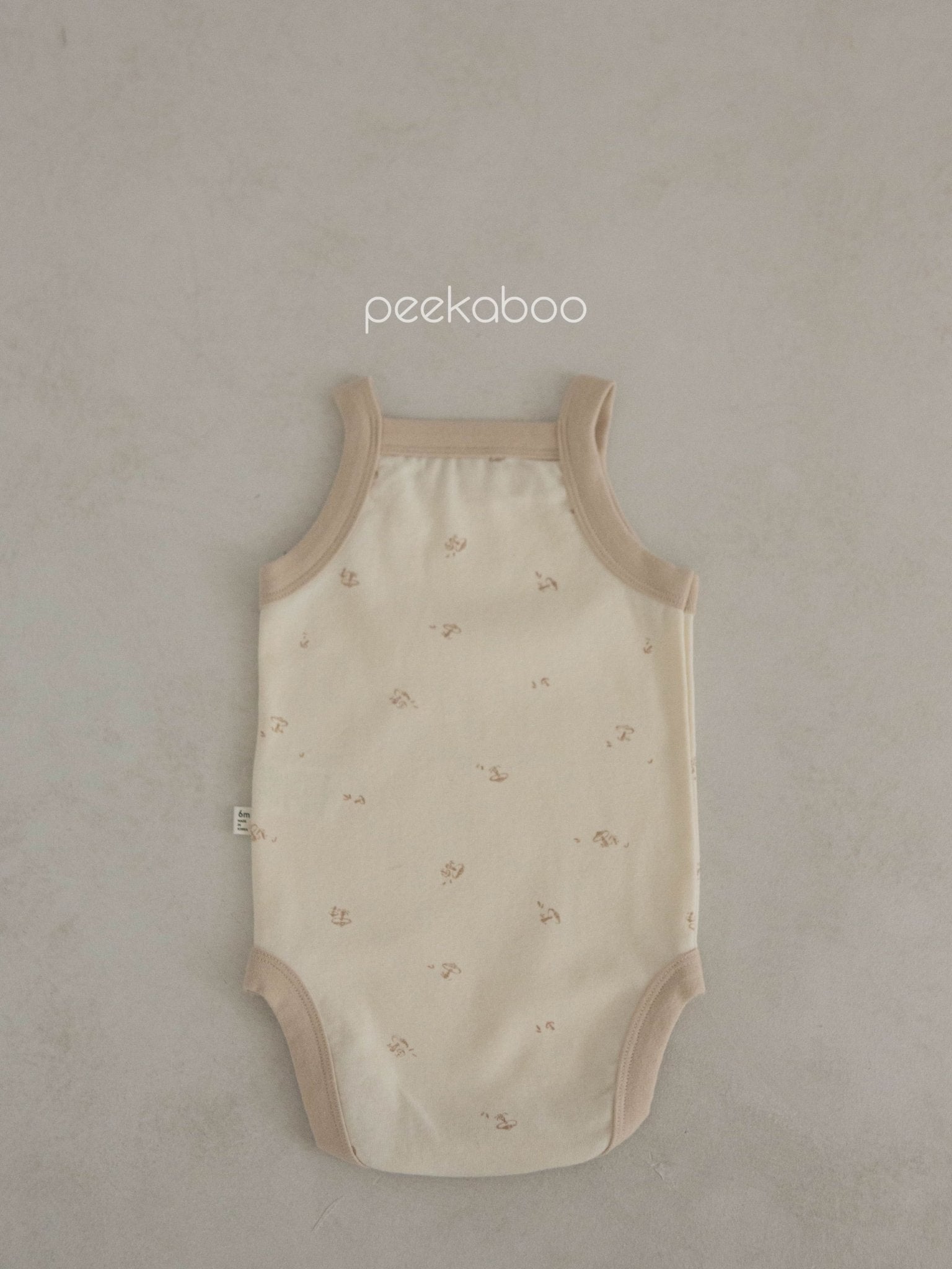Baby Contrast Trim Mushroom Cami Romper (3 - 18m) - 3 Colors kids outfit