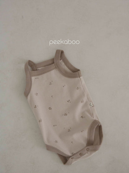 Baby Contrast Trim Mushroom Cami Romper (3 - 18m) - 3 Colors kids outfit