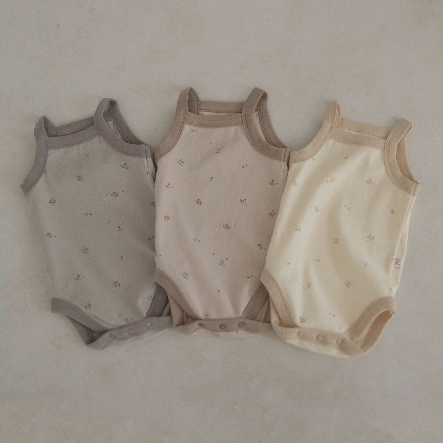 Baby Contrast Trim Mushroom Cami Romper (3 - 18m) - 3 Colors kids outfit
