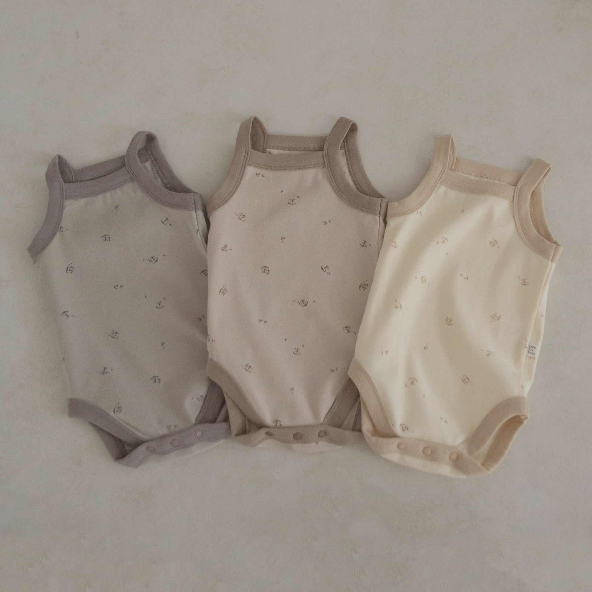 Baby Contrast Trim Mushroom Cami Romper (3 - 18m) - 3 Colors kids outfit