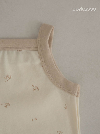 Baby Contrast Trim Mushroom Cami Romper (3 - 18m) - 3 Colors kids outfit
