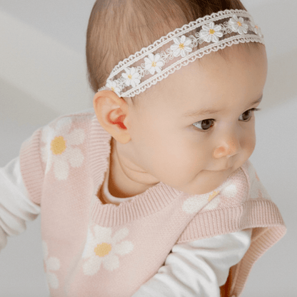 Baby Daisy Mesh Lace Headband (3 - 18m) kids outfit