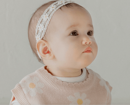 Baby Daisy Mesh Lace Headband (3 - 18m) kids outfit