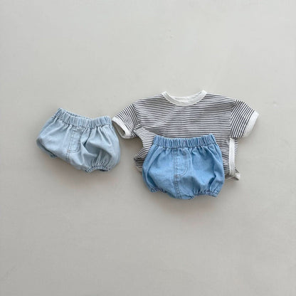 Baby Denim Bloomer Shorts (3 - 18m) - 2 Colors kids outfit