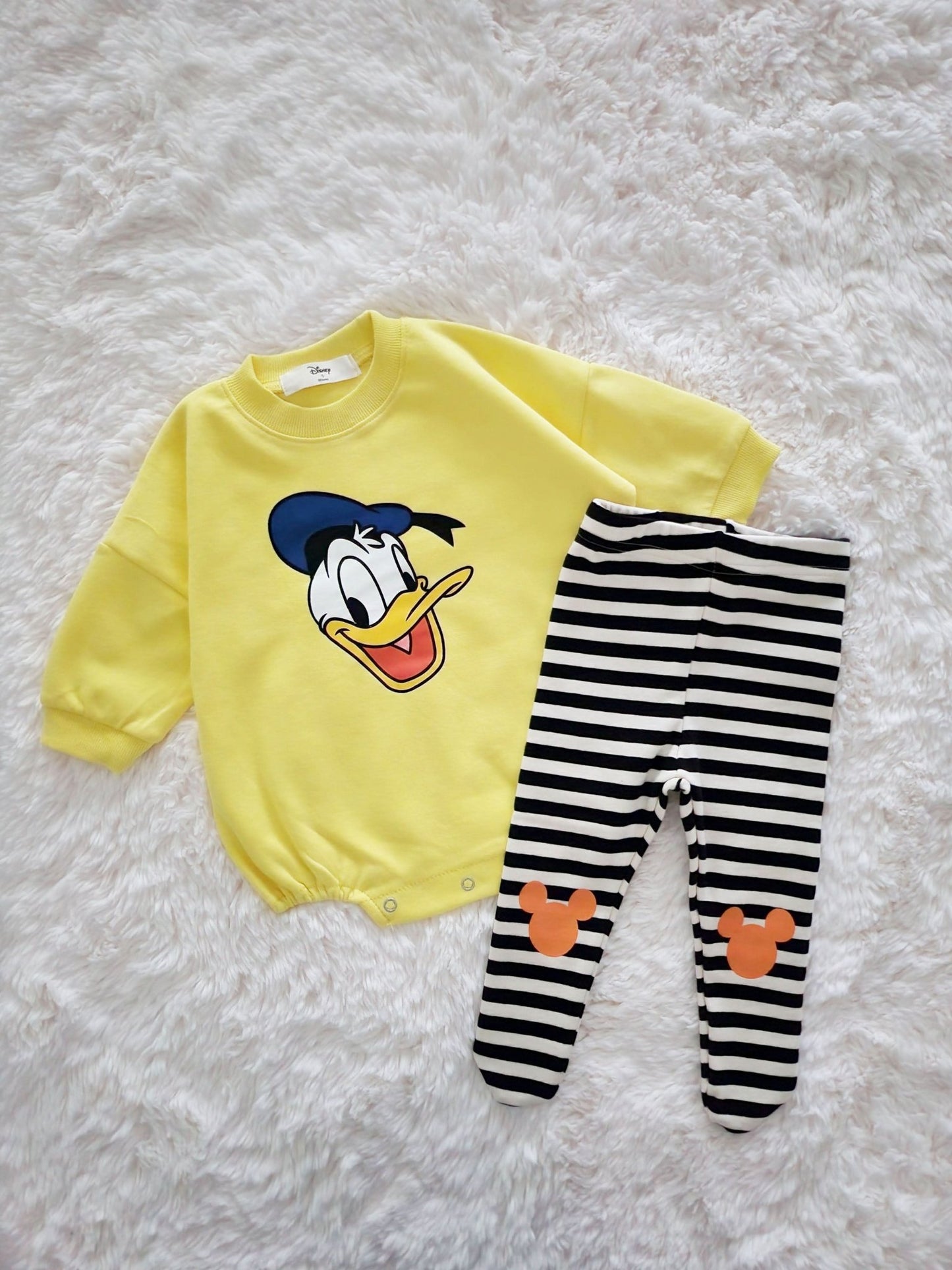 Baby Disney Longsleeve Romper and Footed Leggings Set (6 - 18m) - 2 Colors kids outfit