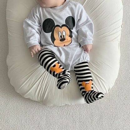 Baby Disney Longsleeve Romper and Footed Leggings Set (6 - 18m) - 2 Colors kids outfit