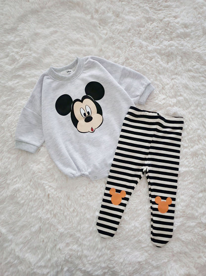 Baby Disney Longsleeve Romper and Footed Leggings Set (6 - 18m) - 2 Colors kids outfit