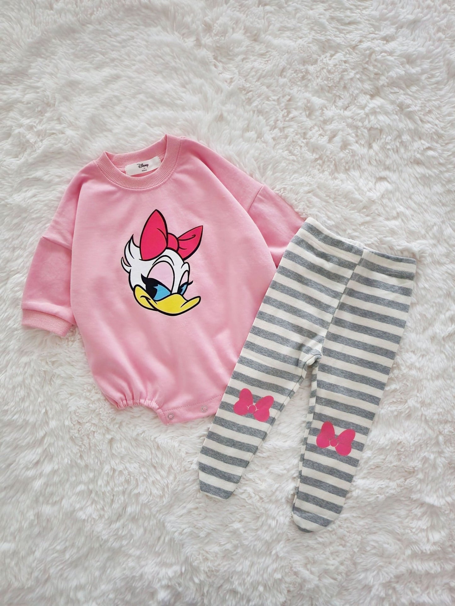 Baby Disney Longsleeve Romper and Footed Leggings Set (6 - 18m) - 2 Colors kids outfit