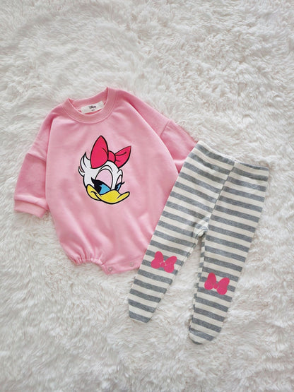 Baby Disney Longsleeve Romper and Footed Leggings Set (6 - 18m) - 2 Colors kids outfit