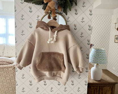 Baby Faux Fur Trim Hoodie (6 - 18m) - 2 Colors kids outfit