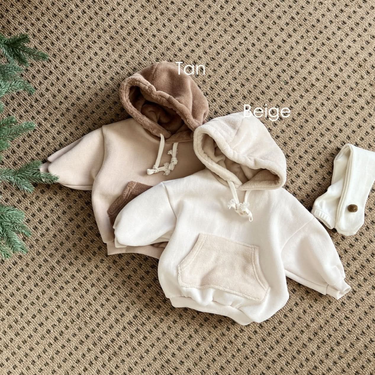 Baby Faux Fur Trim Hoodie (6 - 18m) - 2 Colors kids outfit