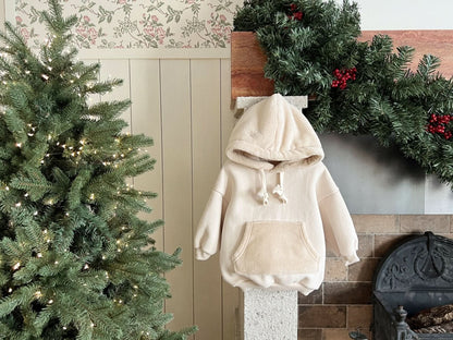 Baby Faux Fur Trim Hoodie (6 - 18m) - 2 Colors kids outfit