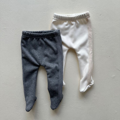 Baby Fleece Lined Tape Footed Leggings (0 - 24m) - 2 Colors kids outfit