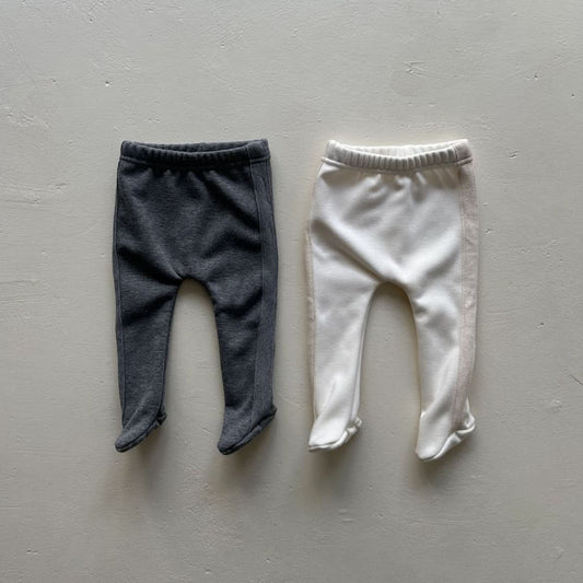 Baby Fleece Lined Tape Footed Leggings (0 - 24m) - 2 Colors kids outfit