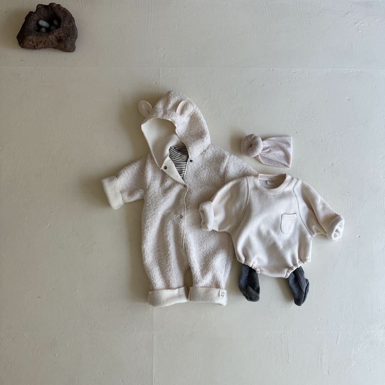 Baby Fleece Lined Tape Footed Leggings (0 - 24m) - 2 Colors kids outfit