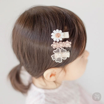 Baby Flower Hair Clip Set (3pk) kids outfit