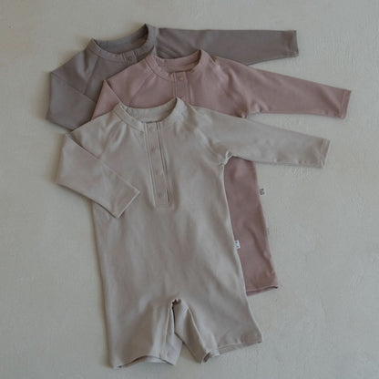 Baby Front Button One - Piece Rashguard (3 - 18m) - 3 Colors kids outfit