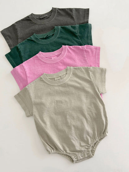 Baby Garment - Dyed T-Shirt Romper (3 - 18m) - 4 Colors kids outfit