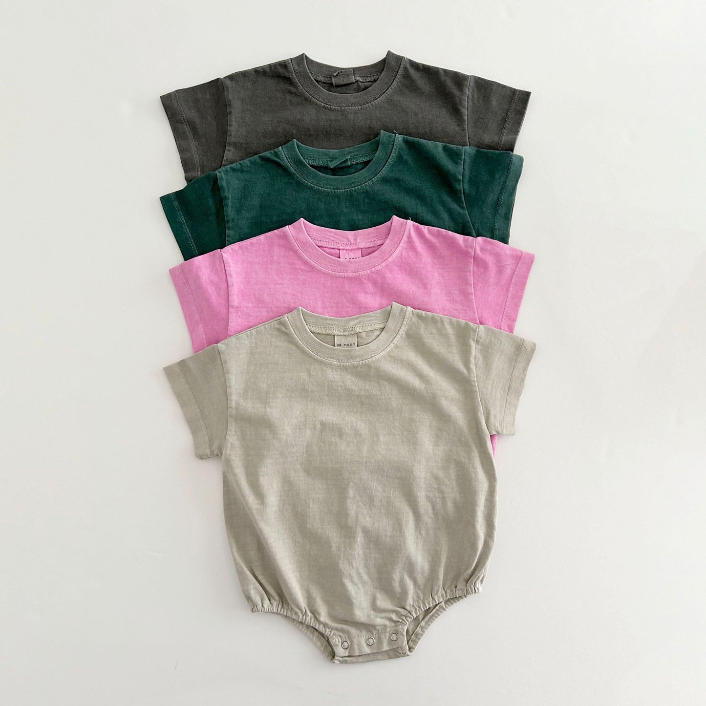 Baby Garment - Dyed T-Shirt Romper (3 - 18m) - 4 Colors kids outfit