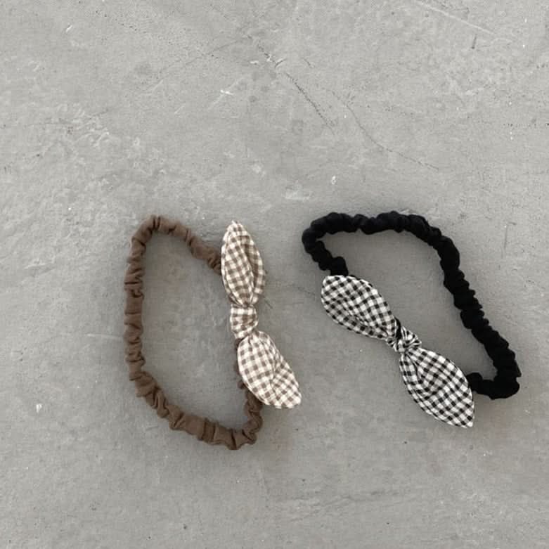 Baby Gingham Bow Headband - 2 Colors kids outfit