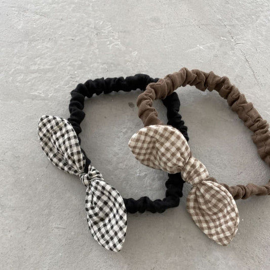 Baby Gingham Bow Headband - 2 Colors kids outfit