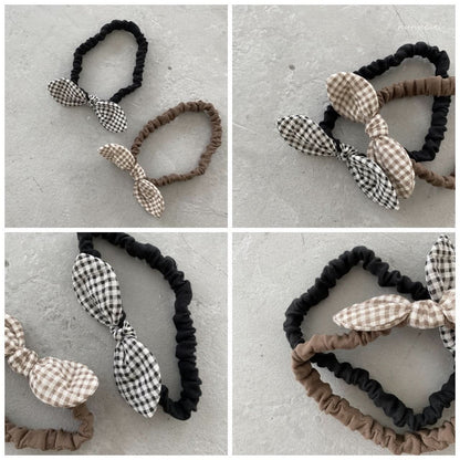 Baby Gingham Bow Headband - 2 Colors kids outfit