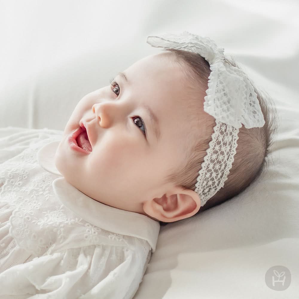 Baby Lace Headband (3 - 18m) - Ivory kids outfit