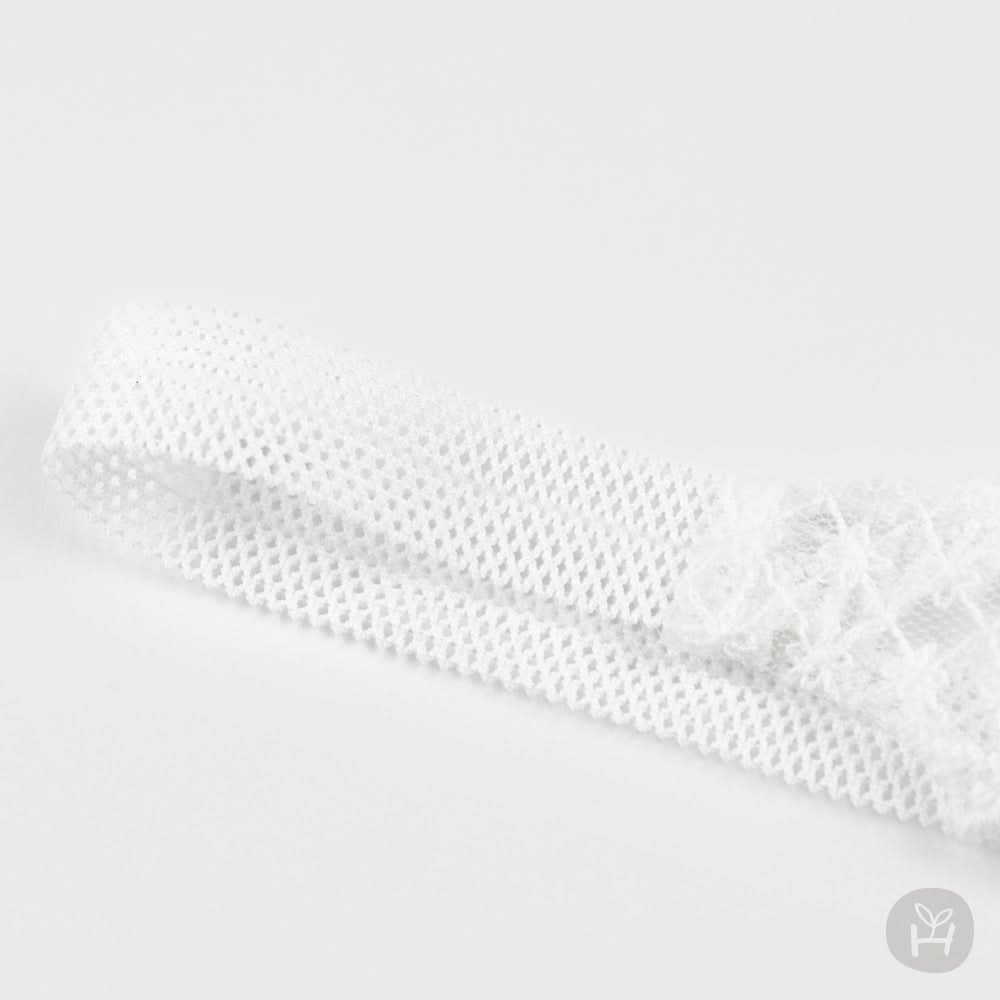 Baby Lace Headband (3 - 18m) - Ivory kids outfit