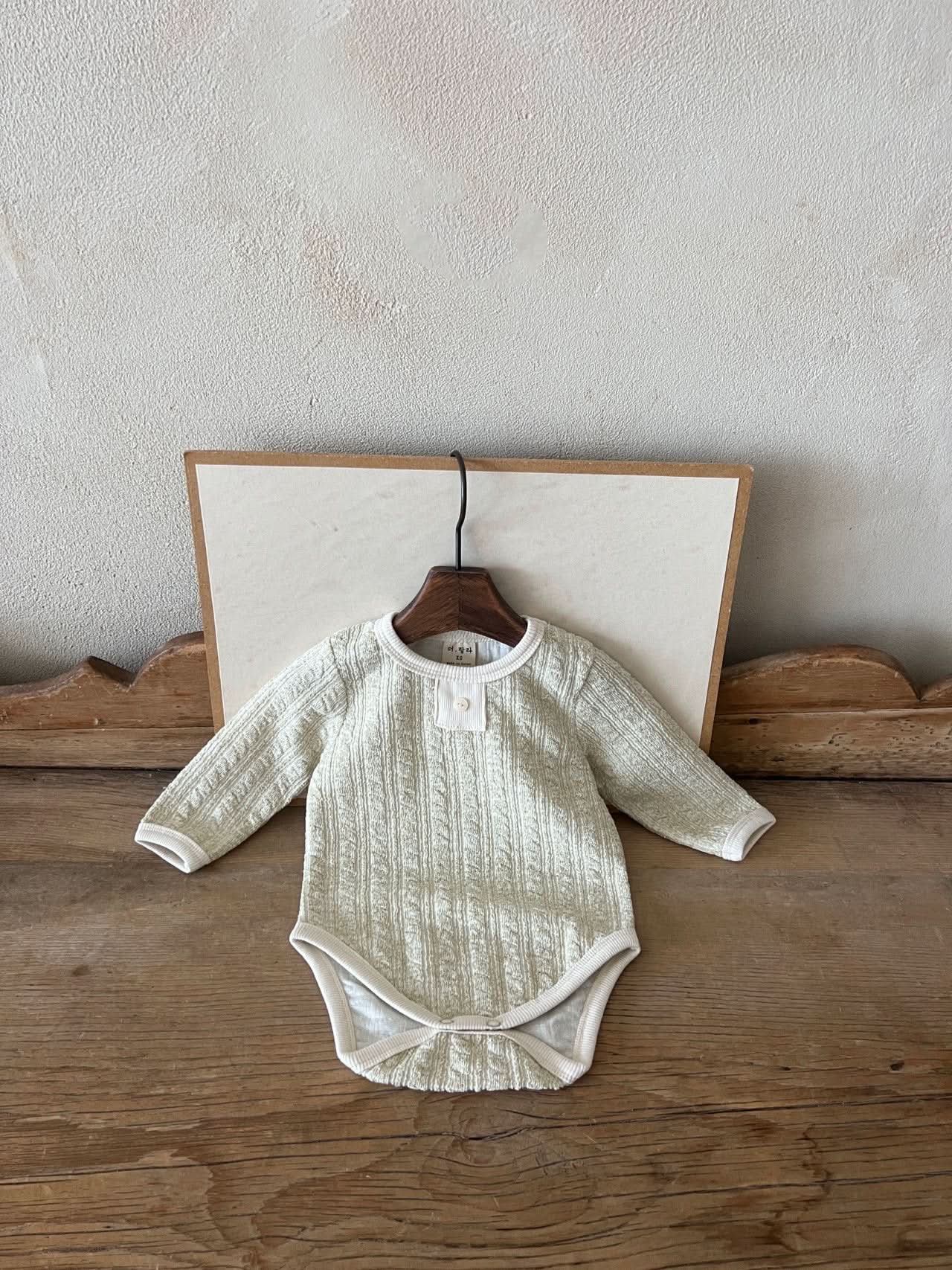 Baby Lala Cable Long Sleeve Romper (0 - 18m) - 2 Colors kids outfit