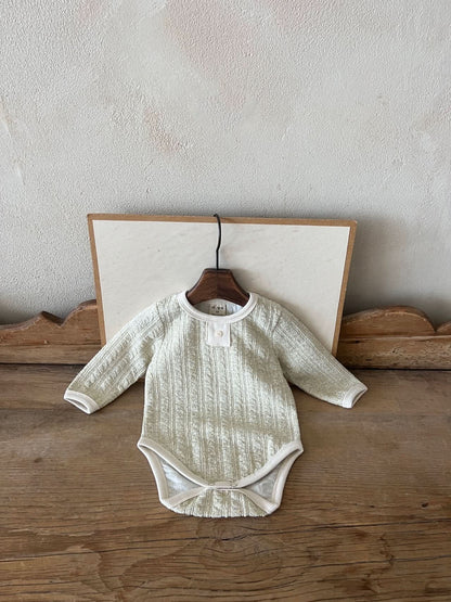 Baby Lala Cable Long Sleeve Romper (0 - 18m) - 2 Colors kids outfit