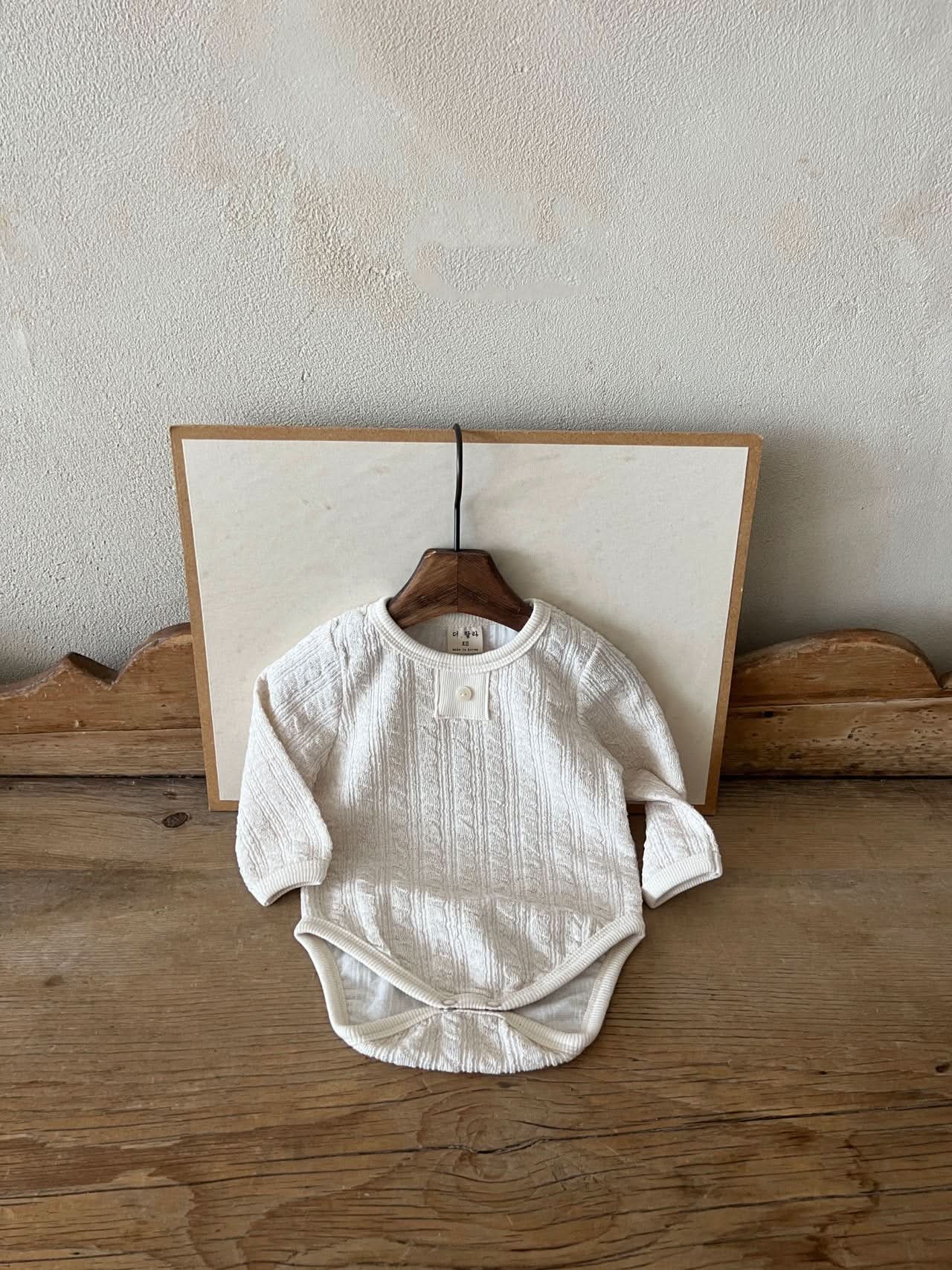 Baby Lala Cable Long Sleeve Romper (0 - 18m) - 2 Colors kids outfit