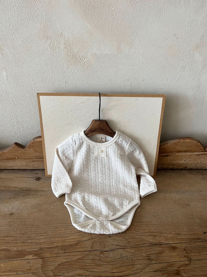 Baby Lala Cable Long Sleeve Romper (0 - 18m) - 2 Colors kids outfit