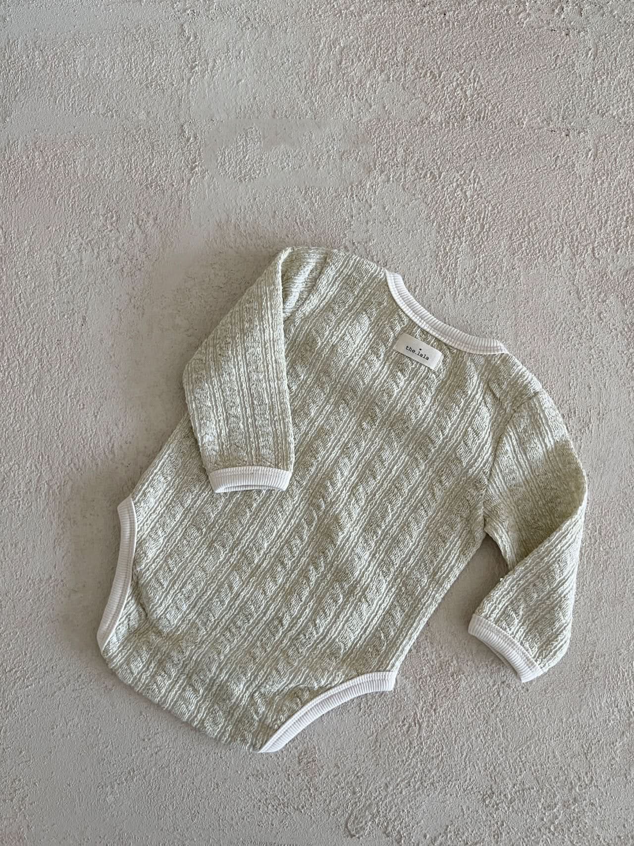 Baby Lala Cable Long Sleeve Romper (0 - 18m) - 2 Colors kids outfit