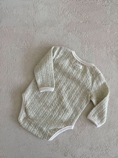 Baby Lala Cable Long Sleeve Romper (0 - 18m) - 2 Colors kids outfit