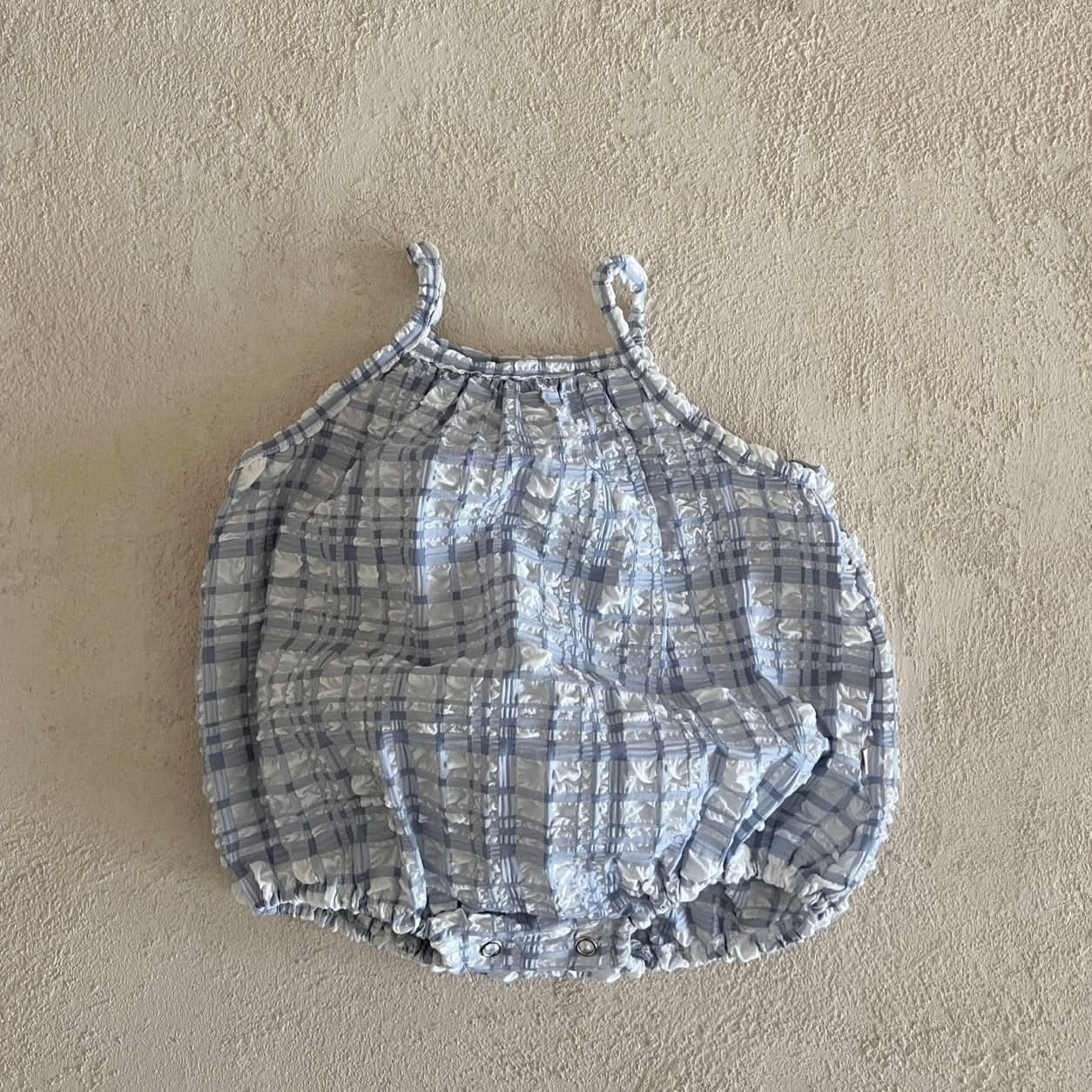 Baby Lala Cool Plaid Print Sleeveless Romper (0 - 24m) - 3 Colors kids outfit