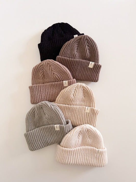 Baby Lala Ribbed Knit Beanie (0 - 5y) - 6 Colors kids outfit