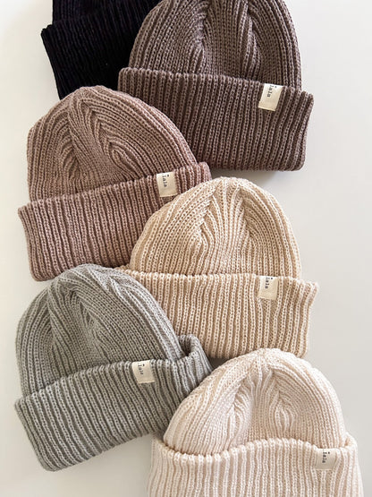 Baby Lala Ribbed Knit Beanie (0 - 5y) - 6 Colors kids outfit