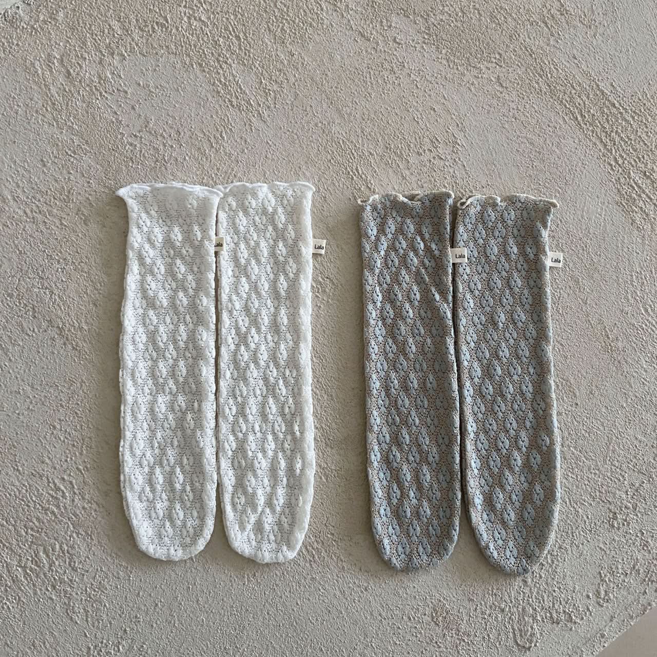 Baby Lala S25 Sheer Lace Knee Socks (Free Size) - 2 Colors kids outfit