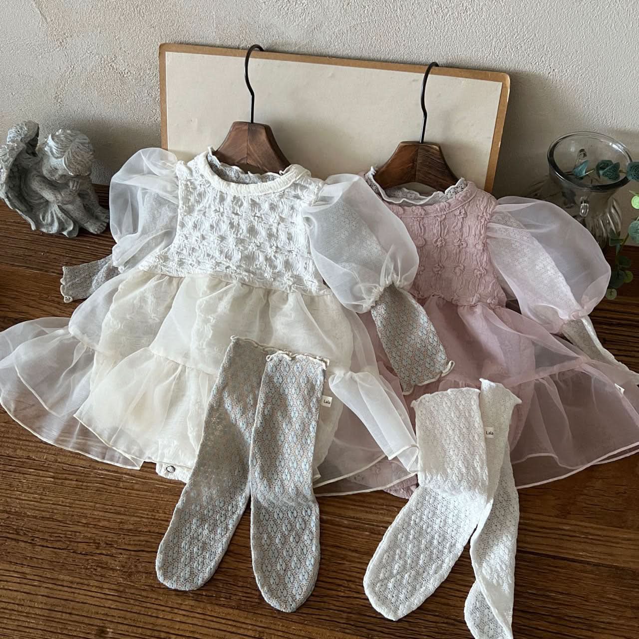 Baby Lala S25 Sheer Lace Knee Socks (Free Size) - 2 Colors kids outfit