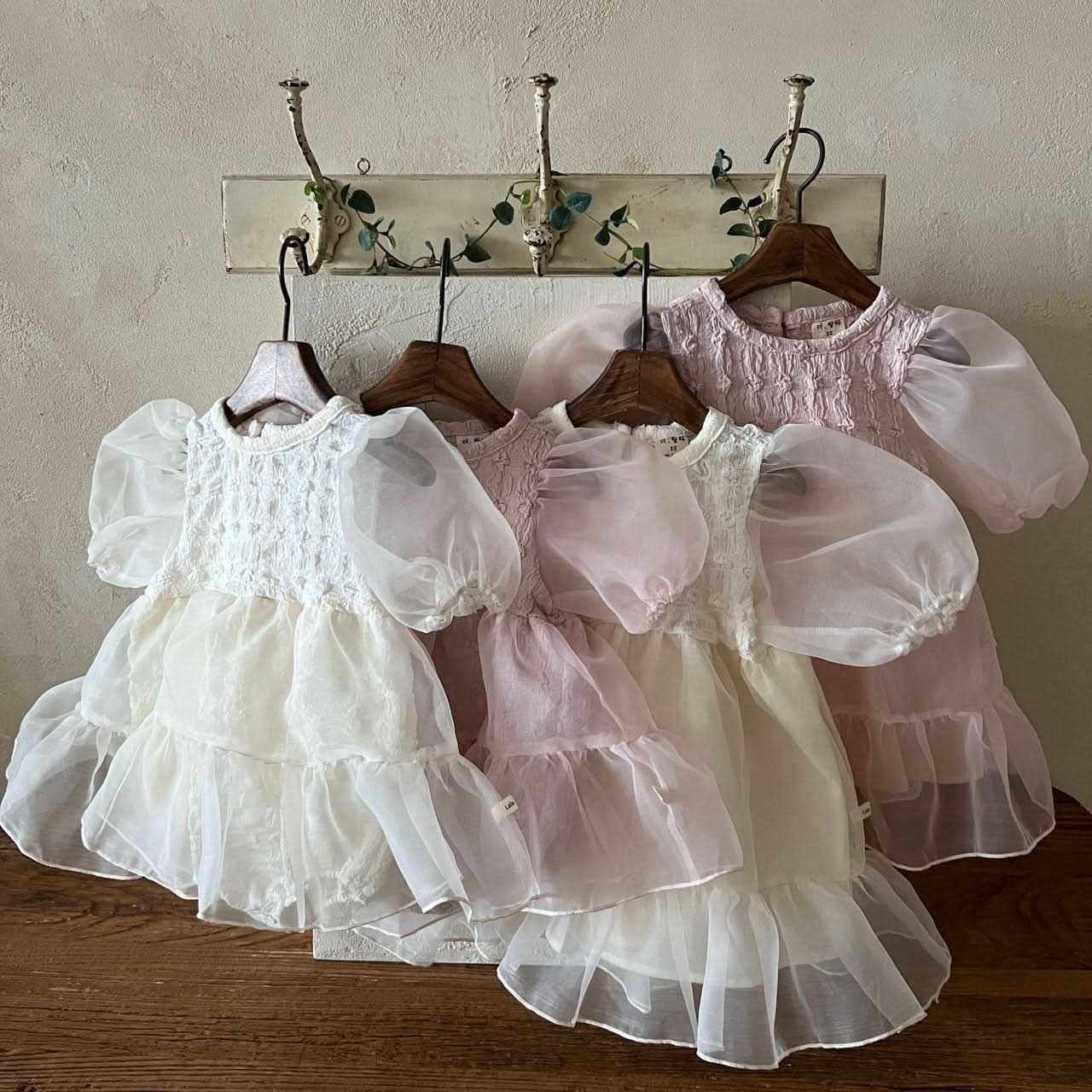 Baby Lala S25 Short Puff Sleeve Tutu Dress Romper (6 - 24m) - 2 Colors kids outfit