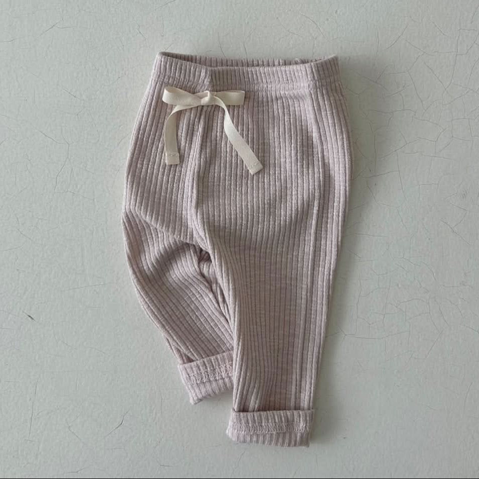 Baby Land Rib - Knit Leggings (9 - 15m) - Pink kids outfit