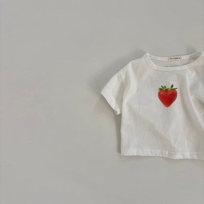 Baby Land SS26 Berry Apple Short Sleeve Top (4m - 18m) - 2 Colors - AT NOON STORE